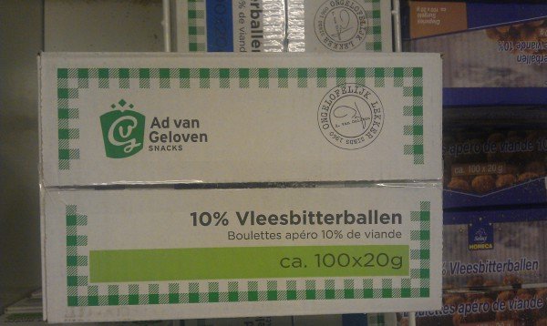 Ad van Geloven 10% vleesbitterballen - Boulettes apéro 10% de viande