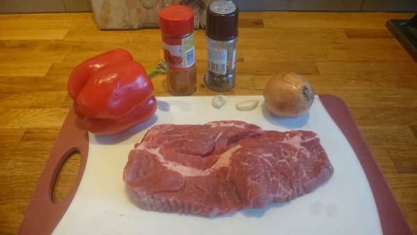 Ingrediënten goulashragout