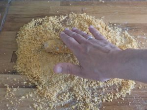 Fried Chicken Roll with Crispy Corn Flakes Crust